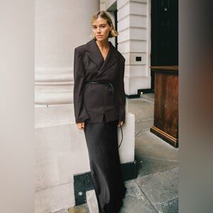 DISSH Charli Black Satin Skirt